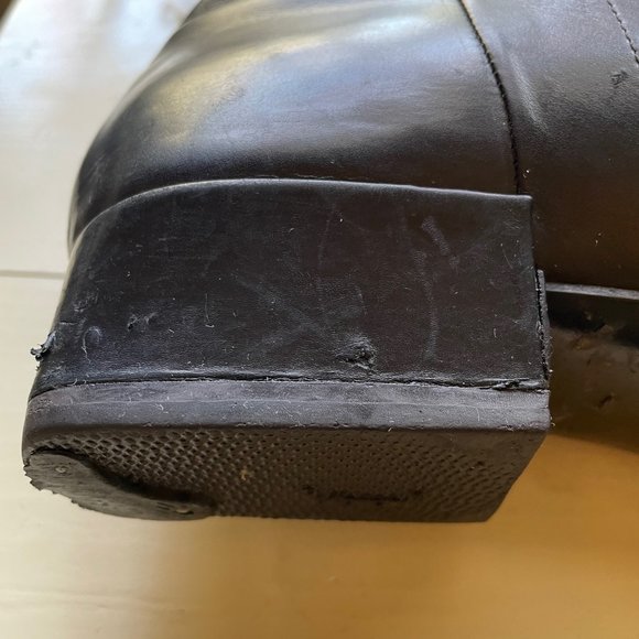 Women's Prada Black Short Boot Size 7 1 1/4 inch Heel - Picture 10 of 12